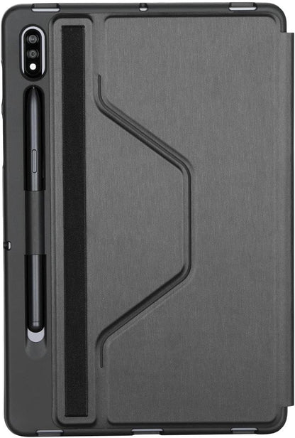 Targus Click-In Hülle für Samsung Galaxy Tab S7 11" und Tab S8 11" - Schwarz Magnetische S Pen-Halterung mit Ladekapazität THZ876GL