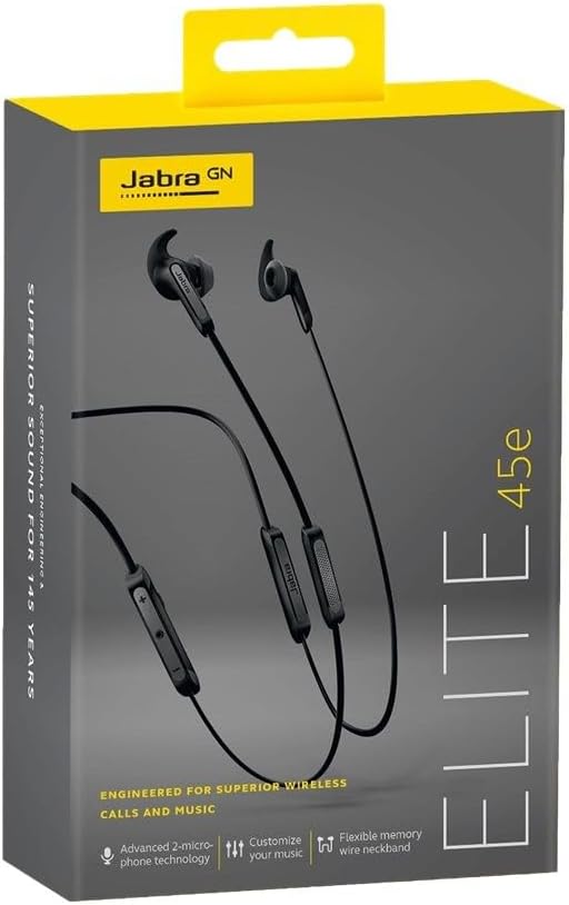 Jabra Elite 45e True Wireless In-ear Bluetooth Sportkopfhörer Titan/Schwarz