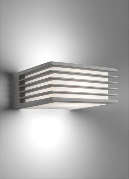 Philips myGarden Wandaussenleuchte Shades, max. 15W, ohne Leuchtmittel, E27, IP44 wetterfest, grau [Energieklasse G]