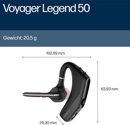Poly Voyager Legend 50 Headset (ohne Ladeschale, ohne BT700 USB Stick)