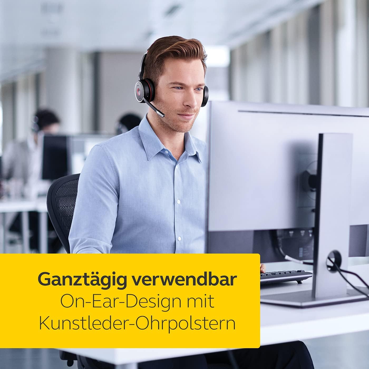 Jabra Evolve 75 UC Stereo Headset mit Ladestation Link 370a 7599-838-199
