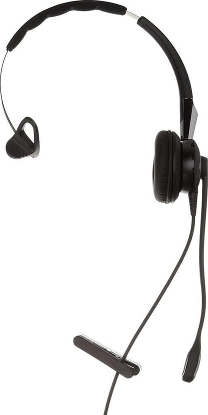 Jabra Biz 2400 II QD On-Ear Mono 3 in 1 Headset mit Schnelltrennkupplung - Leichtgewichtiger Noise Cancelling Kabel-Kopfhörer mit HD Voice und weichem Kopfpolster für Tischtelefone  - 2486-820-209