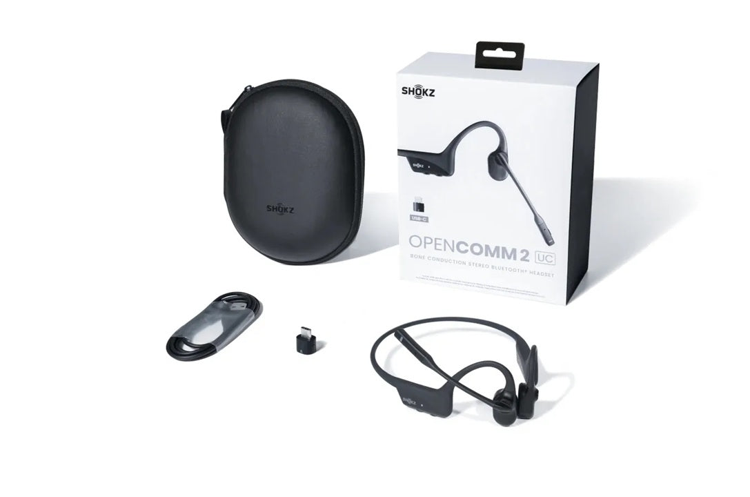 Shokz OpenComm2 UC 2025 Upgrade With USB-C Dongle C120-AC-BK-EU-000
