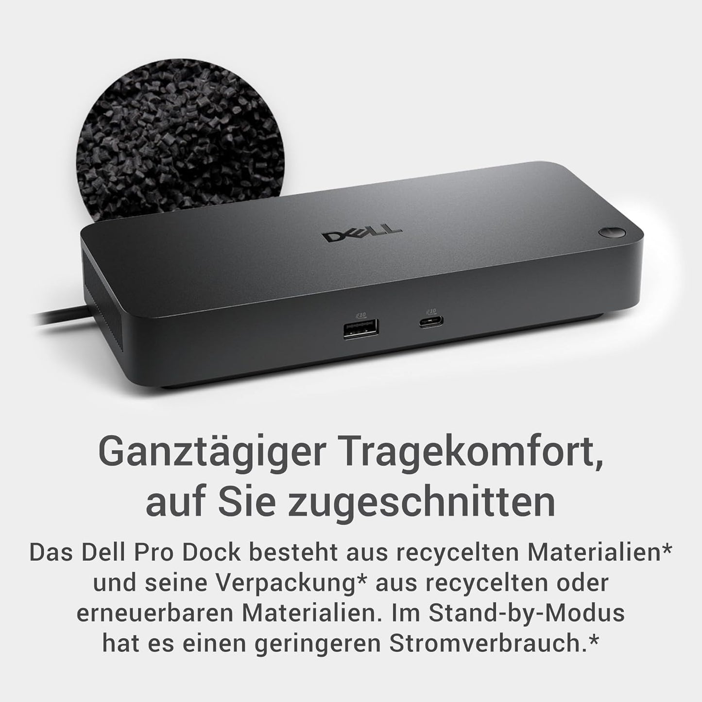 Dell Pro Dock WD25 USB-C-Dockingstation mit 100W Ladeleistung inkl. 130W Netzteil