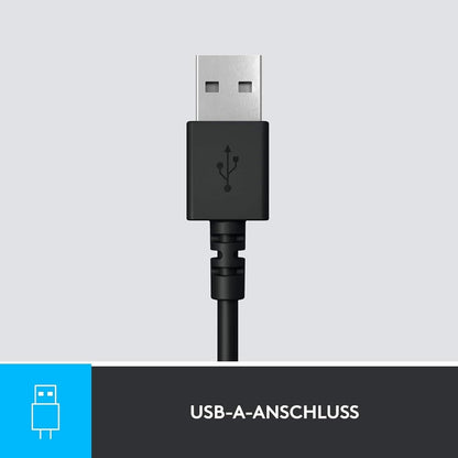 Logitech H390 USB-A Stereo-Headset Schwarz 981-000406