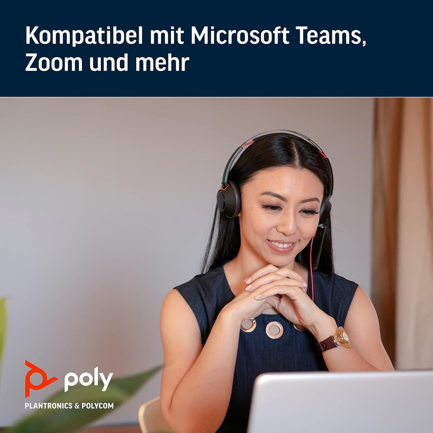 HP Poly Blackwire 5220 Stereo-Headset (USB-C + USB-A Adapter + 3,5 mm Klinke)