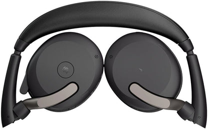 Jabra Evolve2 65 Flex MS USB-A Stereo Headset mit Wireless Charging Pad Link380a Schwarz 26699-999-989