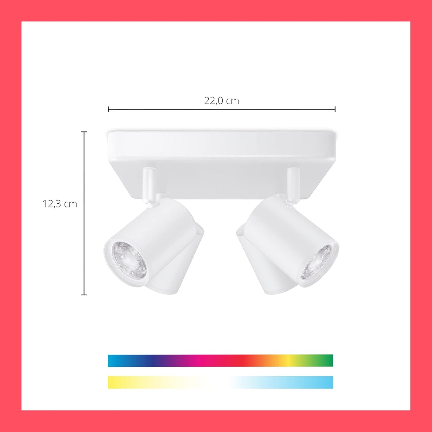 WIZ LED 4er Wand- und Deckenspot Deckenleuchte Wandleuchte weiß 4x 5W