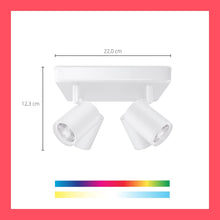 WIZ LED 4er Wand- und Deckenspot Deckenleuchte Wandleuchte weiß 4x 5W