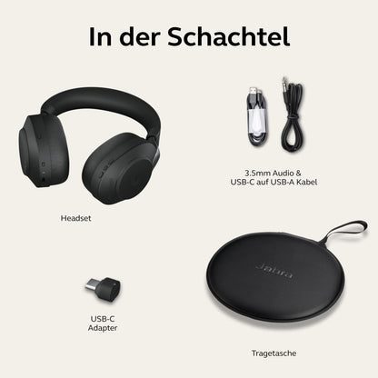 Jabra Evolve2 85 UC Stereo USB-C Headset Link380c Schwarz 28599-989-899