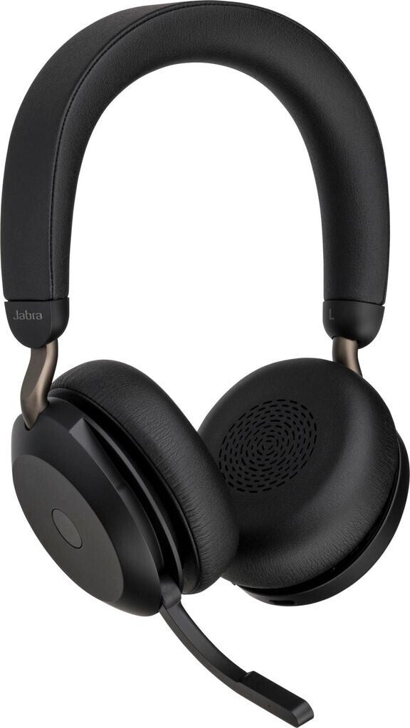 Jabra Evolve2 75 UC Stereo USB-A Headset mit Ladestation Link380a Schwarz 27599-989-989