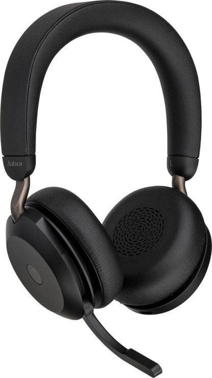Jabra Evolve2 75 UC Stereo USB-A Headset mit Ladestation Link380a Schwarz 27599-989-989