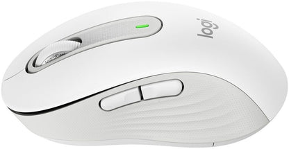 Logitech Signature M650 L Left Kabellose Maus, Leise Klicks, Anpassbare Seitentasten, Bluetooth, Kompatibilität mit mehreren Geräten - Weiß
