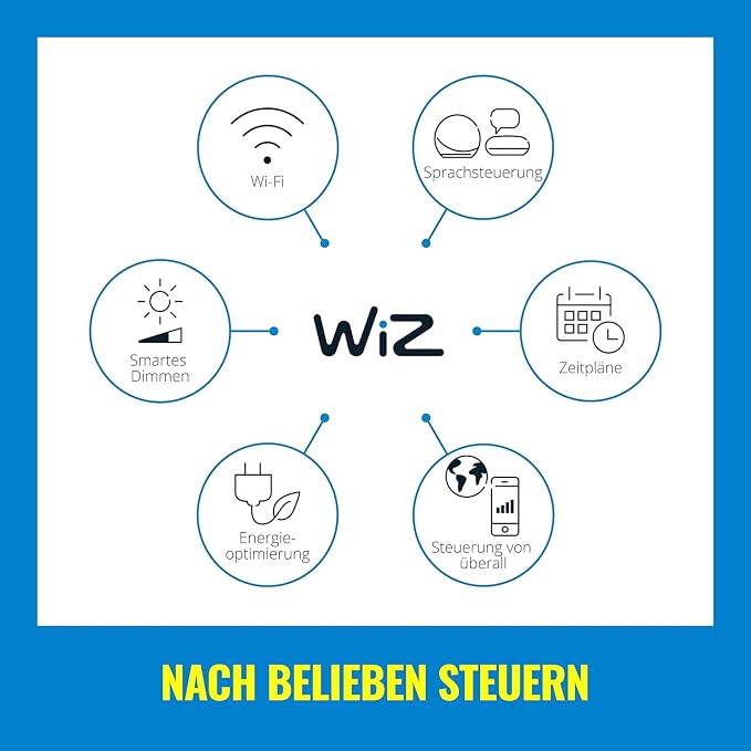 WiZ Tunable White and Color Mobile Tischleuchte, tragbare LED Leuchte mit 16 Mio. Farben Weiß  9290032115