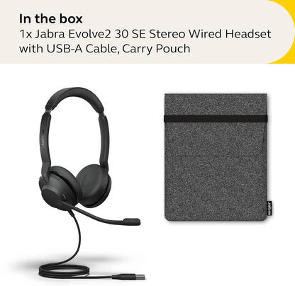 Jabra Evolve2 30 SE MS Stereo USB-C Headset mit Noise Cancelling 23189-999-879