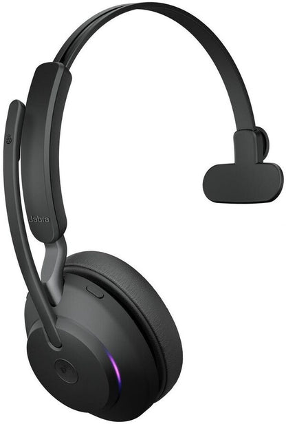 Jabra Evolve2 65 MS Mono USB-A Headset mit Ladestation Link380a Schwarz 26599-899-989