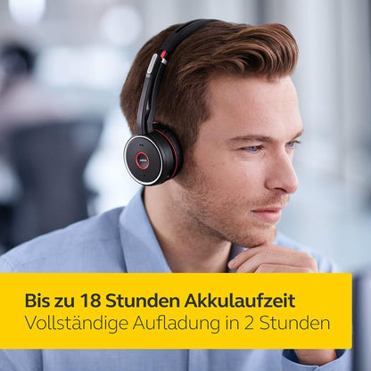 Jabra Evolve 75 UC Stereo Headset mit Ladestation Link 370a 7599-838-199