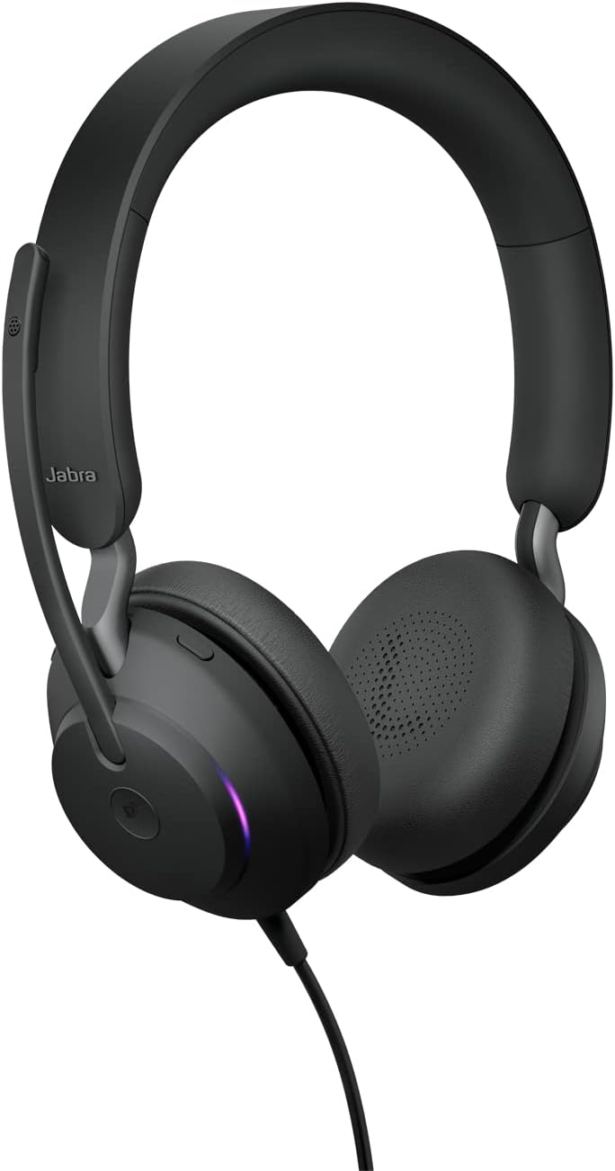 Jabra Evolve2 40 MS Stereo Headset USB-A Kabel – Schwarz 24089-999-999