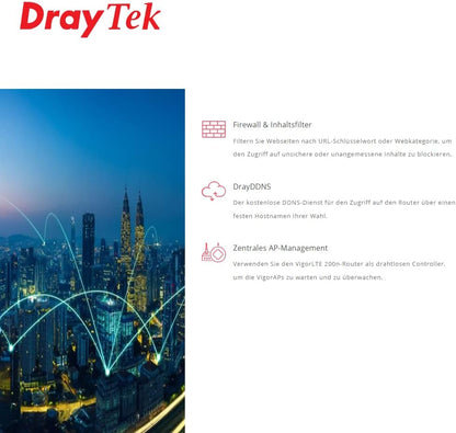 DrayTek Vigorlte LTE200n Wireless Router WWAN D vLTE200n