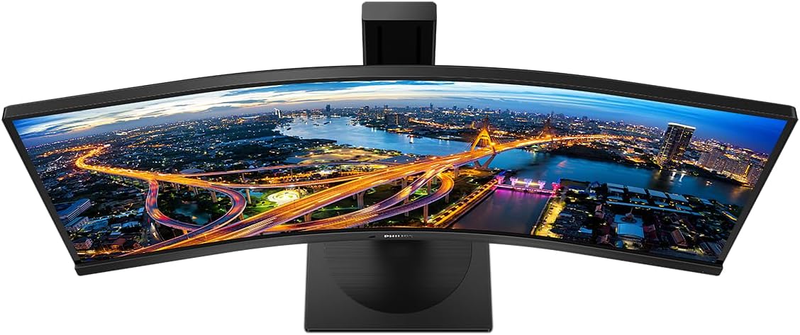 Philips 346B1C - 34 Zoll WQHD Curved USB-C Docking Monitor, höhenverstellbar (3440x1440, 100 Hz, HDMI, DisplayPort, USB-C, RJ45, USB Hub) schwarz