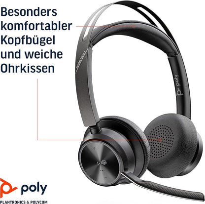 Plantronics Poly Voyager Focus 2 UC MS USB-A Stereo Headset 213726-02