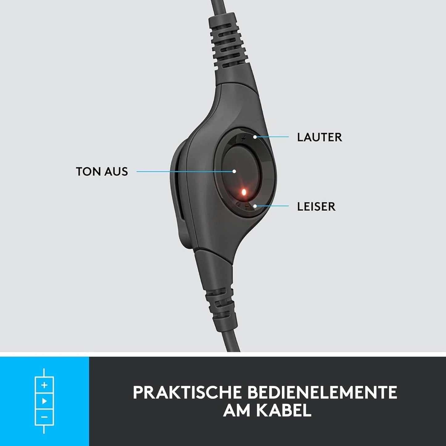 Logitech H390 USB-A Stereo-Headset Schwarz 981-000406