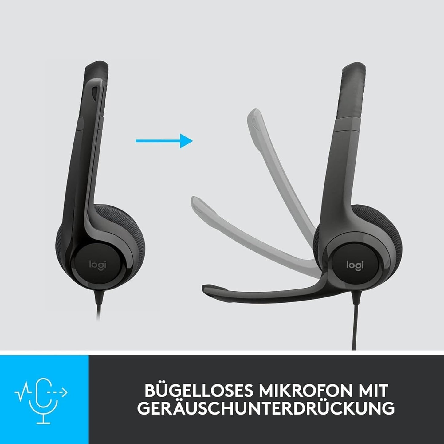 Logitech H390 USB-A Stereo-Headset Schwarz 981-000406