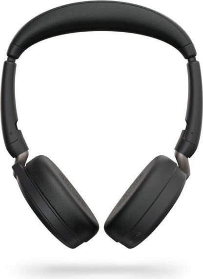 Jabra Evolve2 65 Flex MS USB-A Stereo Headset mit Wireless Charging Pad Link380a Schwarz 26699-999-989