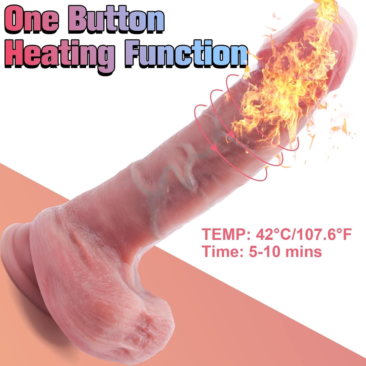 4in1 Vibrator mit Fernbedienung Heizfunktion Saugnapf 10 Modi Wiederaufladbar