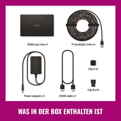 WiZ HDMI Sync Box mit RGBIC LED Strip, 55"–65" Zoll TVs 9290046678