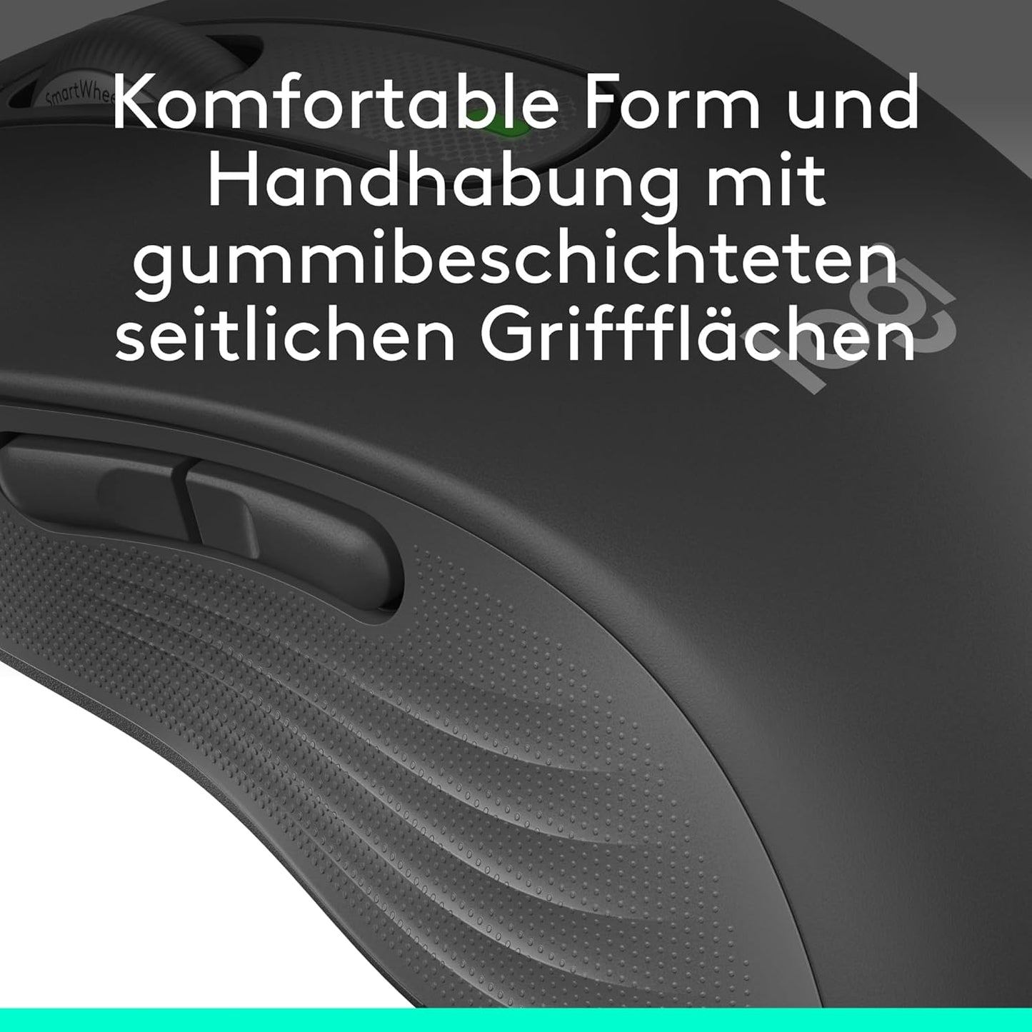 Logitech Signature M650 L Kabellose Maus - für große Hände, Leise Klicks, Anpassbare Seitentasten, Bluetooth, Kompatibilität mit mehreren Geräten - Graphit