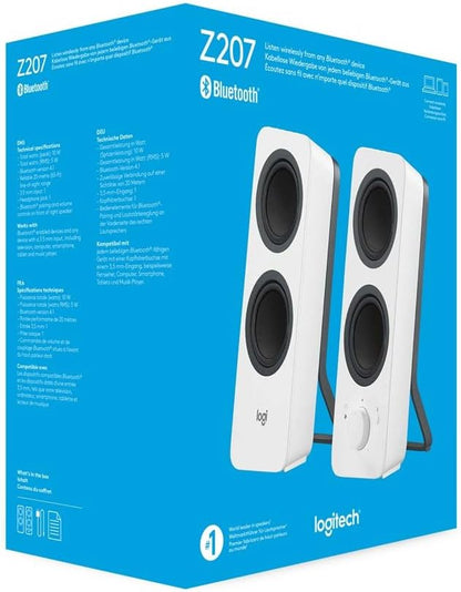 Logitech Z207 Kabellose PC-Lautsprecher Weiß 980-001292