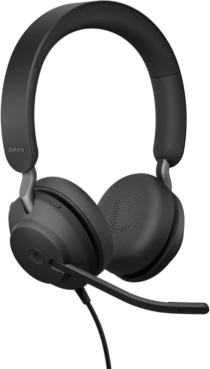 Jabra Evolve2 40 MS Stereo Headset USB-A Kabel – Schwarz 24089-999-999