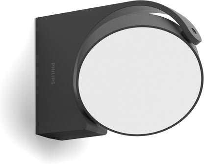 PHILIPS Mimosa Outdoor Wandleuchte (7 W), wetterfeste Außenleuchte mit beweglichem Panel und warmweißer LED Beleuchtung, anthrazit, 2.700 Kelvin