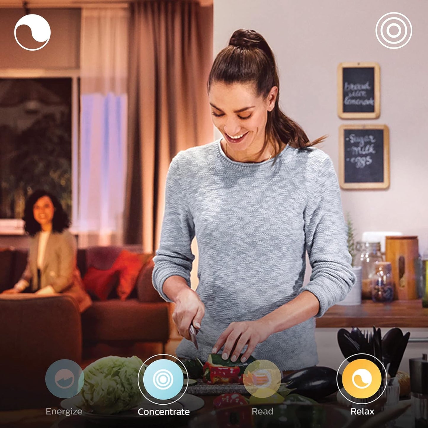 Philips Hue White Ambiance Buckram Spot 4 flg. schwarz 4x250lm inkl. Dimmschalter, dimmbar, alle Weißschattierungen, steuerbar via App, kompatibel mit Amazon Alexa (Echo, Echo Dot)