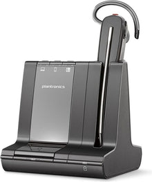 Plantronics Savi W8240 Mono DECT Convertible Headset mit Basisstation Schwarz 210979-02