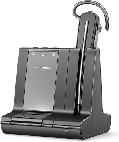 Plantronics Savi W8240 Mono DECT Convertible Headset mit Basisstation Schwarz 210979-02