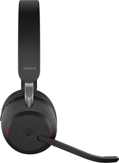 Jabra Evolve2 65 MS Stereo USB-A Headset mit Ladestation Link380a Schwarz 26599-999-989