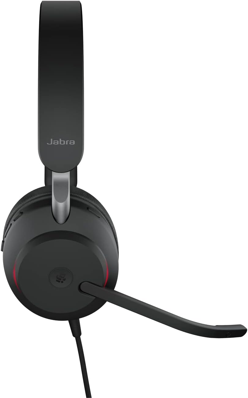 Jabra Evolve2 40 MS Stereo Headset USB-A Kabel – Schwarz 24089-999-999