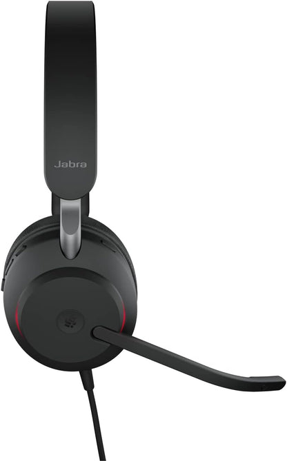 Jabra Evolve2 40 MS Stereo Headset USB-A Kabel – Schwarz 24089-999-999