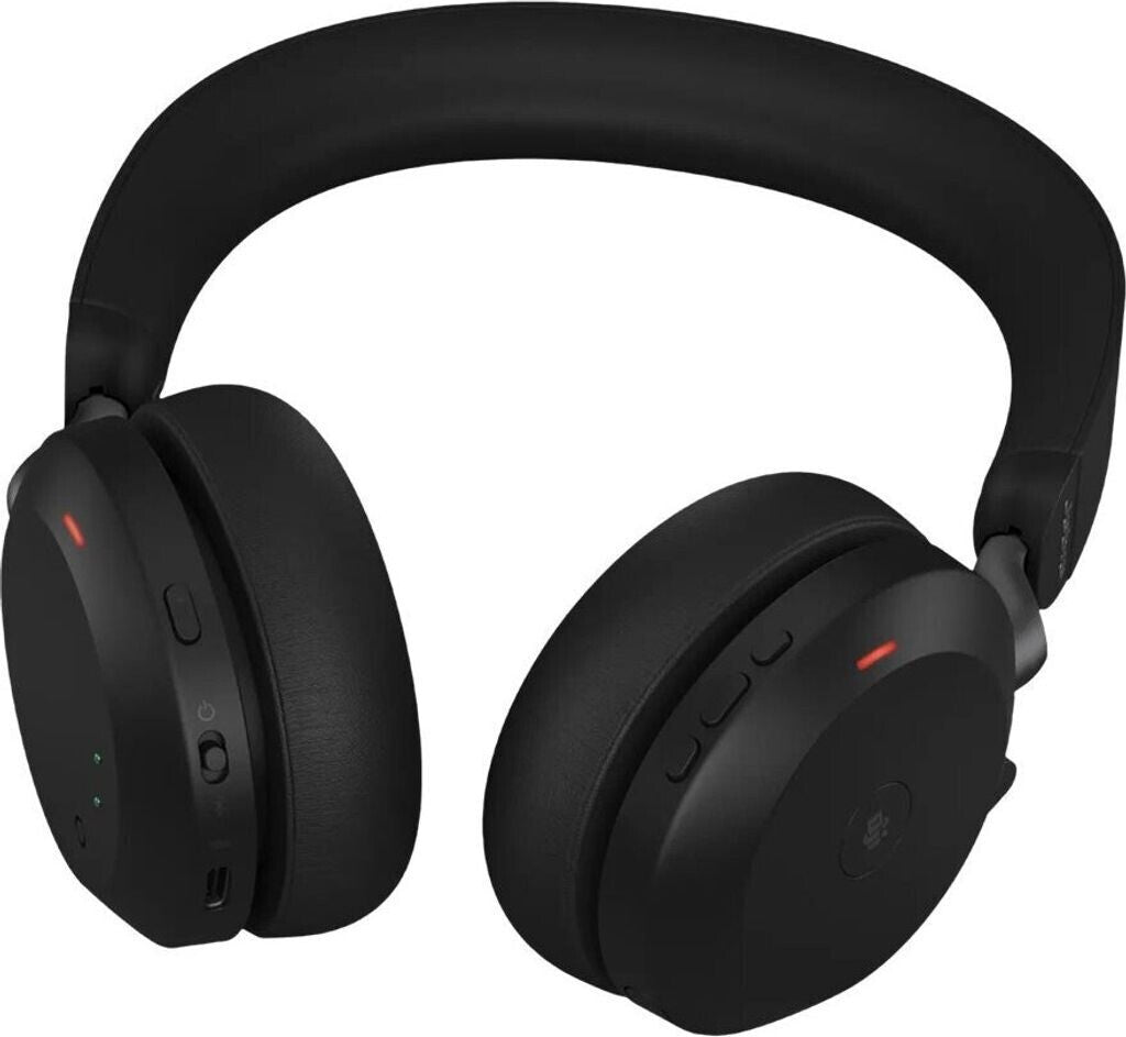 Jabra Evolve2 75 UC Stereo USB-A Headset mit Ladestation Link380a Schwarz 27599-989-989