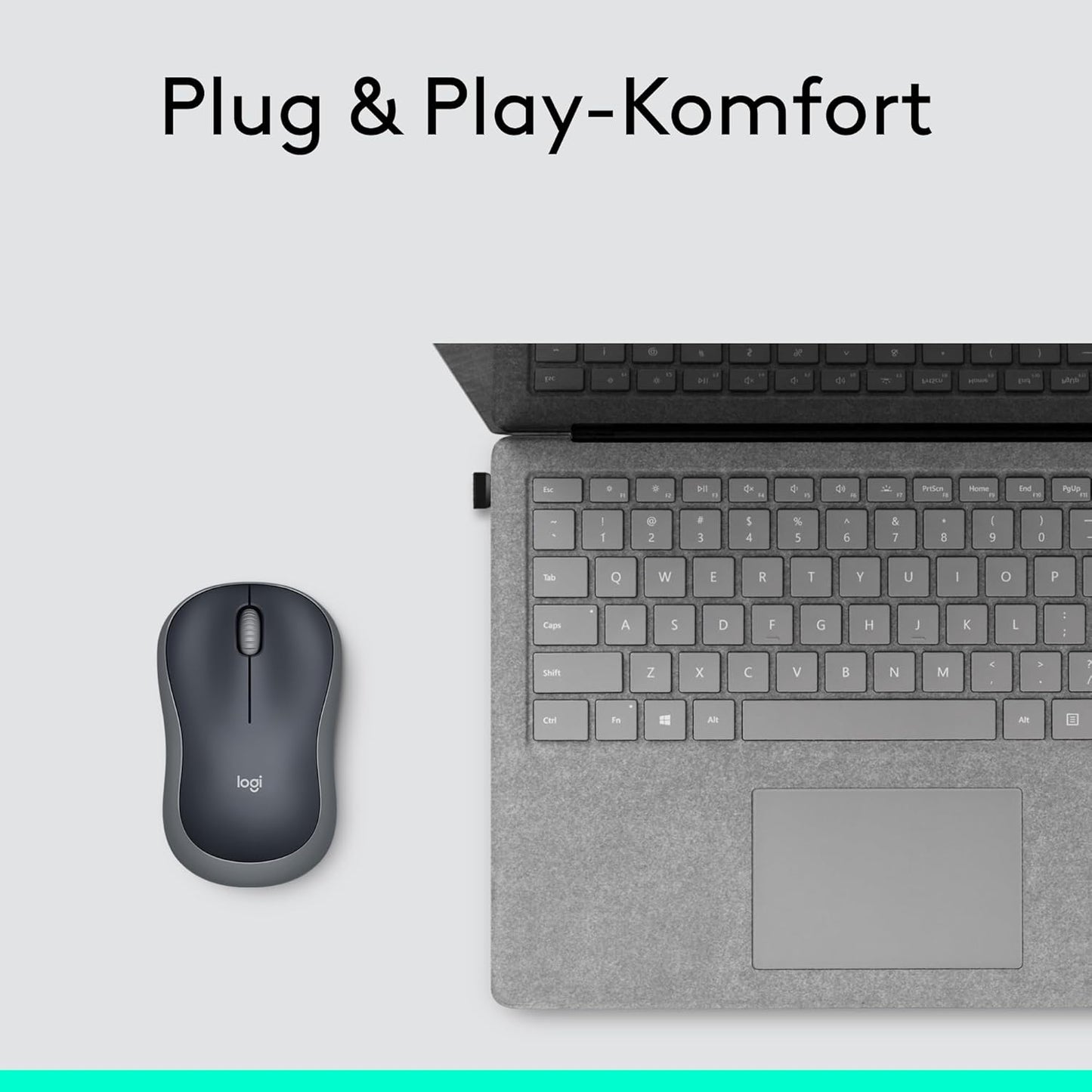 Logitech M185 Kabellose Maus - Grau 910-002238