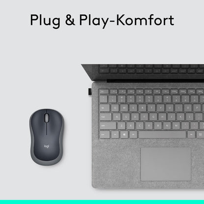 Logitech M185 Kabellose Maus - Grau 910-002238