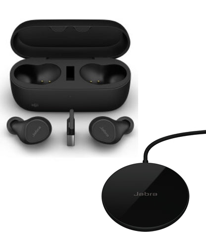 Jabra Evolve2 Buds MS USB-A In-Ear Kopfhörer mit Charging Pad Link380a Schwarz 20797-999-989